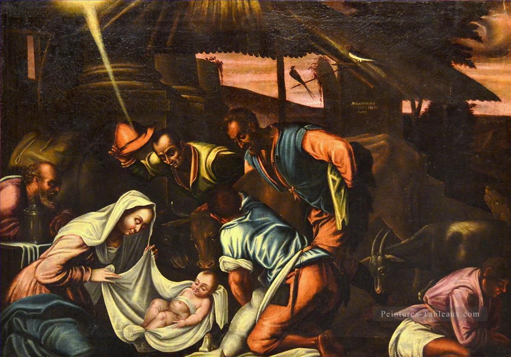 Adorazione dei pastori Jacopo Bassano dal Ponte Peintures à l'huile